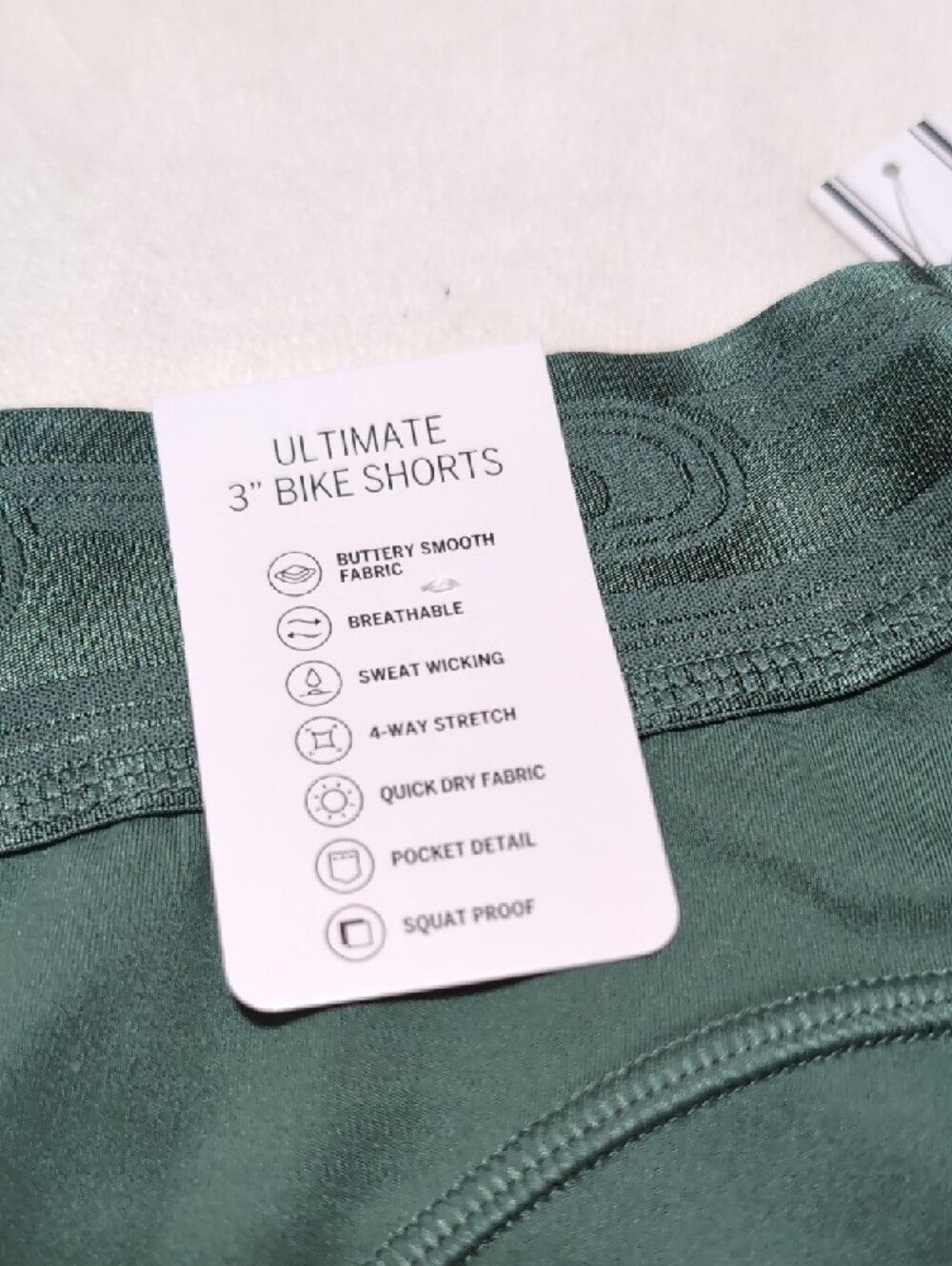 PINK Victoria's Secret Sage Green Active Bra Top Bike Shorts Workout Outfit - Picture 6 of 12